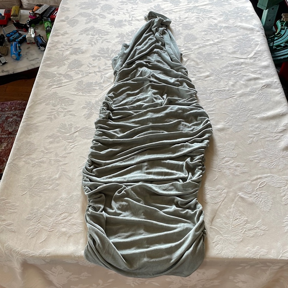 Light blue beautiful ruched dress L